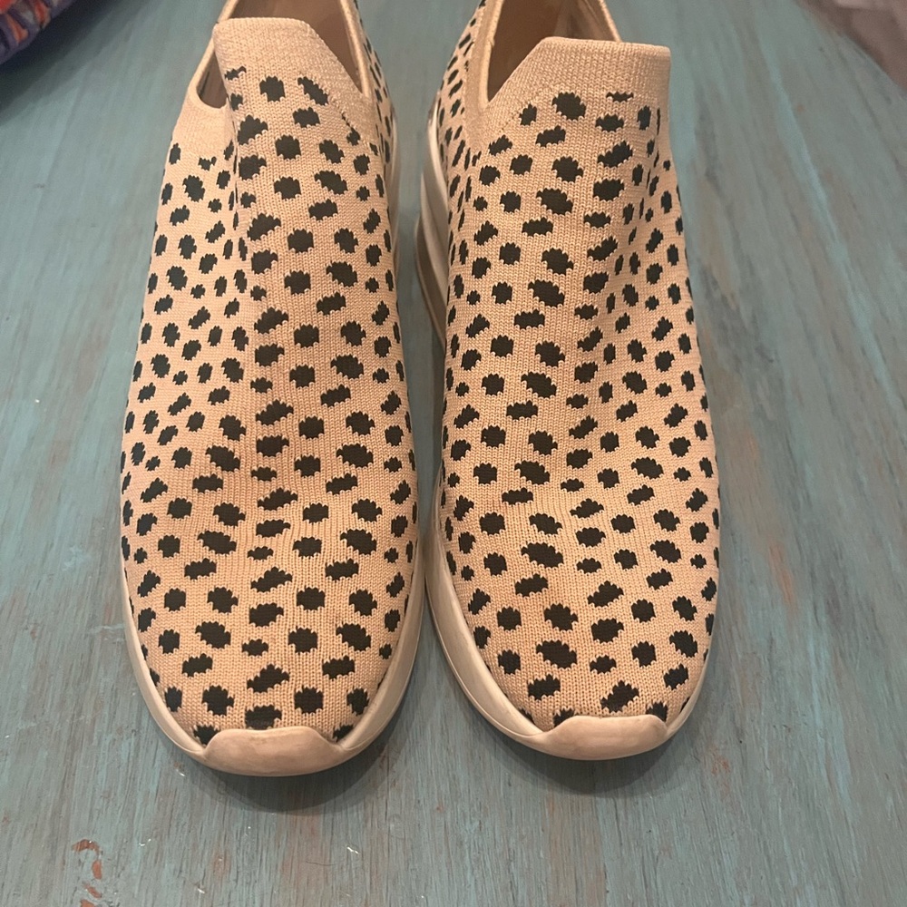 Gianni Bini Black and Tan Slip-On Sneakers